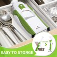 thumbnail image 4 of ONCE FOR ALL Mandoline Food Slicer, Stainless Steel Adjustable Vegetable Slicer Chopper, Multifunctional Onion Potato Garlic Cucumber Cutter for Kitchen, Green, 4 of 7