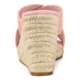thumbnail image 4 of BLISSFUL STEP Ensemble Sandales Compensées à Plateforme à Brides Croisées pour Femme Rose (Taille 7), 4 of 8