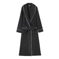 thumbnail image 4 of Mens Plush Fleece Collar Shawl Robe, Cozy Warm Bathrobe Fuzzy Male Spa Long Robe with Pockets, 4 of 9
