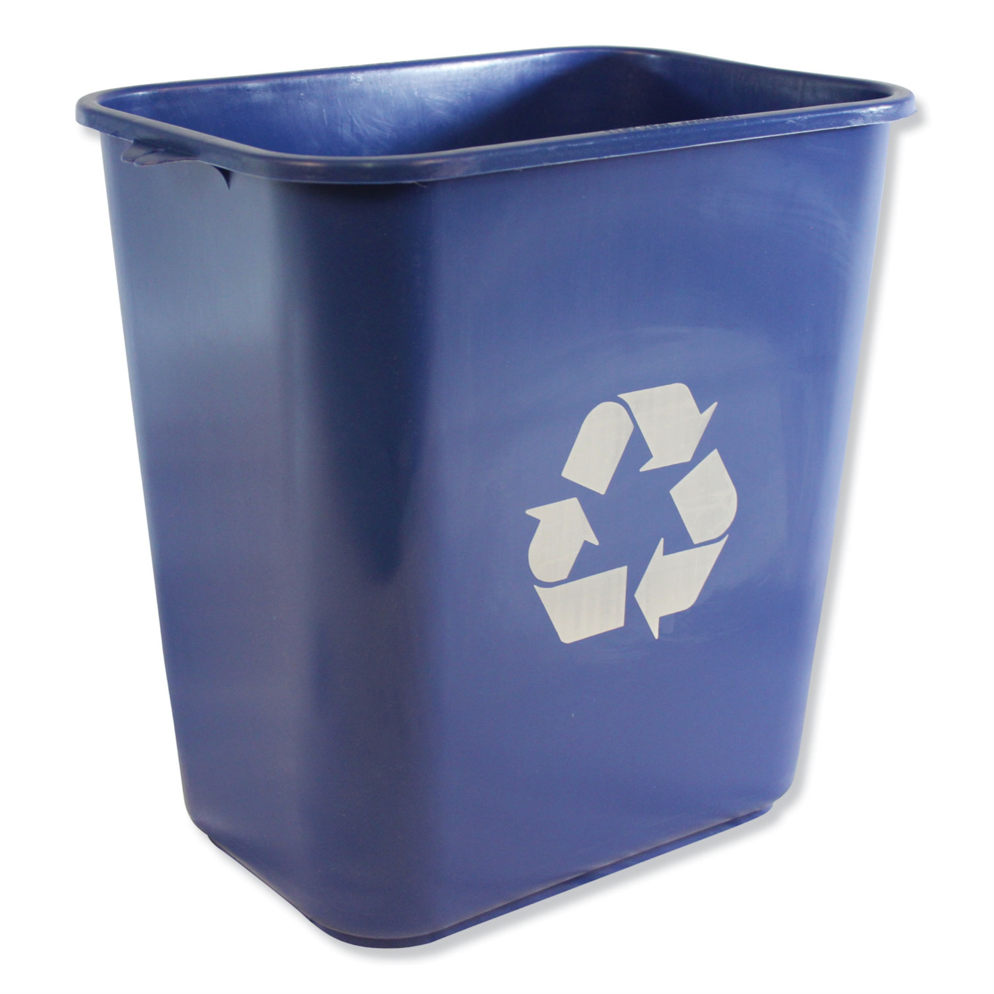 Impact Soft-Sided Recycle Logo Plastic Wastebasket ,WASTEBASKET,28QT,PLST,BE