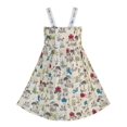 thumbnail image 2 of Robe Fille Sans Manches Champignons Frog Coton Décontractée 2 Ans, 2 of 6