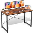 thumbnail image 1 of edx 47 inch Small Computer Writing Desk, Sturdy Workstation Game Table for Adult, Rustic Brown, 1 of 6