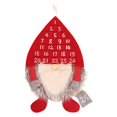 thumbnail image 2 of lionlar Calendrier de l'Avent de Noël Mural Non Tissé Gnome 24 Jours Rouge, 2 of 9