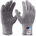 thumbnail image 1 of Cut Resistant Glove, Kitchen Gloves, Butcher Safety Level 5 Protection Gloves, Kitchen / Outdoor / Explore Safety Cut Resistant Gloves, Gray 1 Pair (L), 1 of 5
