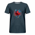 thumbnail image 3 of Styesk T-Shirts pour Homme Imprimé Col Rond Mode Décontractée Manches Courtes Blouses, 3 of 3