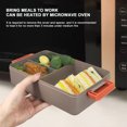 thumbnail image 2 of Thermos Lunch Box for Youngster Beige Lunch Boxdouble Layer Plastic Lunch Box Large Capacity Office Worker Divided Lunch Box Microwave Oven Lunch Box Toddler Bento Box, 2 of 4