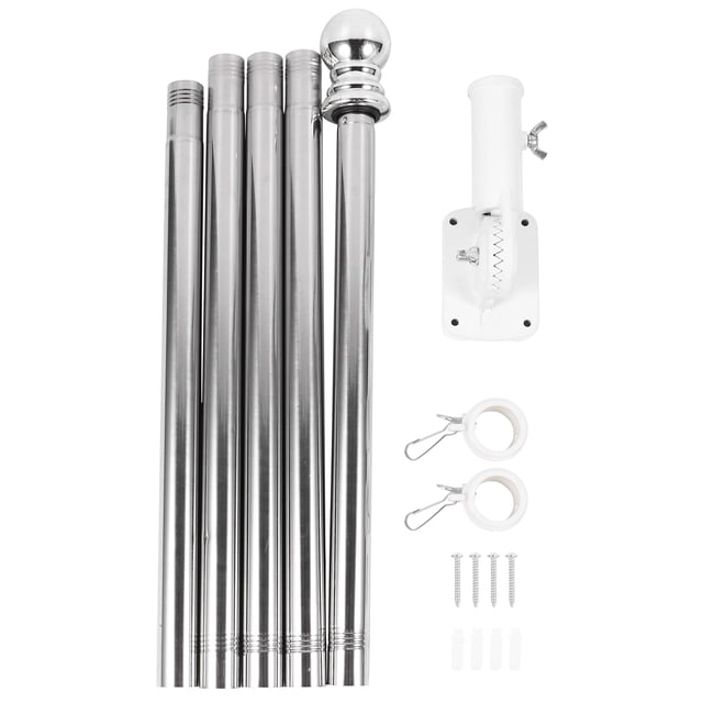 SHISUYAN 1 Set 1.8 Meter Flag Pole with Flag Pole Holder Kit Wall Mount Flagpole. This kit features a durable spinning flagpole made of rust-resistant alloy, a wall-mountable bracket, and adjustable rods for various flag sizes. Designed for smooth flag movement without tangling, it is ideal for indoor and outdoor use, including walls, roofs, yards, or trucks.