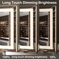 thumbnail image 4 of FENNIO Vanity Mirror with Lights，20"x23" Lighted Makeup Mirror, Large Makeup Mirror with Lights, Touch Sensor with Dimmable 3 Modes， Square White, 4 of 7
