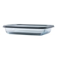 thumbnail image 1 of 7.4inch×12inch Rectangular Glass Baking Dish with Gray Lid 3.08pt（1.7L）, 1 of 6