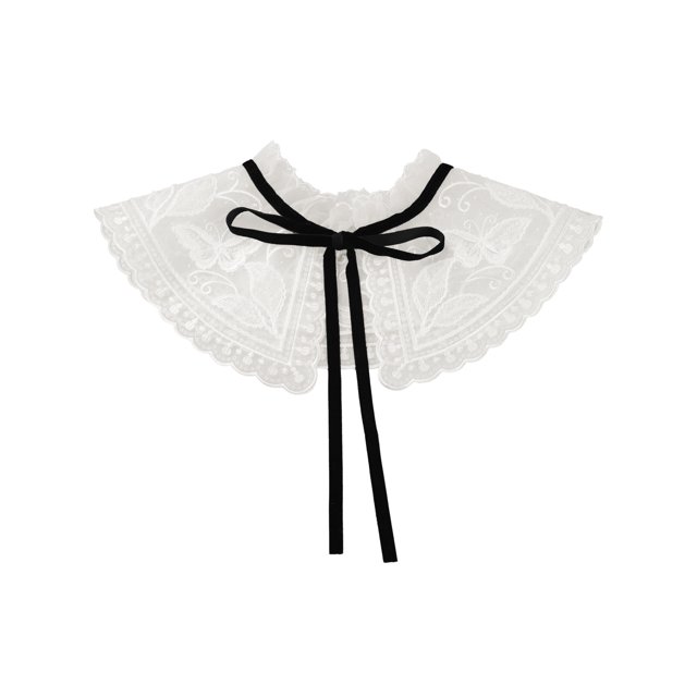INSPIRE CHIC Detachable Fake Collar, Neck Ruff Mini Cape Choker False Dickey Collar for Blouse White-4