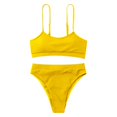 thumbnail image 2 of ylioge Womens Two Piece Swimsuits Tankini Ribbed Built in Removeable Bras Bikini Bathing Suits Ladies Solid High Waisted Swimsuit, 2 of 6