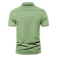 thumbnail image 4 of EGNMCR Chemise Blouse Homme à Manches Courtes Col Rabattu Unie à Boutons Hauts, 4 of 4