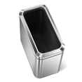 thumbnail image 2 of Simplehuman 25 Liter / 6.6 Gallon Slim Open Top Trash Can, Commercial Grade Brushed Stainless Steel, 2 of 7