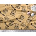 thumbnail image 2 of Soimoi Orange Poly Georgette Fabric Dream Chaser Text Printed Fabric 1 Yard 52 Inch Wide, 2 of 5