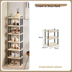 Dvkptbk Rack de chaussures Entrée du ménage Petit Rack des chaussures Multi-Layer Space Sauver le sac de rangement d'artefact Dortoir Sac de rangement de chaussures Cabinet de chaussures
