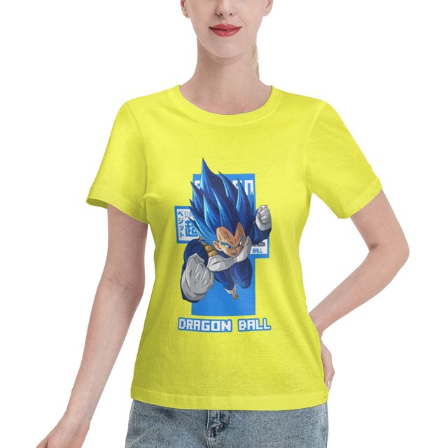 T-Shirt Basique à Manches Courtes pour Femmes Super Saiyan