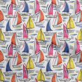thumbnail image 1 of oneOone Georgette Viscose Orange Fabric Beach Boat Sewing Craft Projects Fabric Prints By Yard 42 Inch Wide, 1 of 4