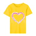 thumbnail image 5 of Pisexur T-shirt de la Saint-Valentin Haut T-shirt de la Saint-Valentin pour Femme Amour Imprimé T-shirt à Manches Courtes Haut à Manches Courtes Col Rond Haut/chemise, 5 of 5