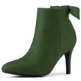 thumbnail image 1 of Unique Bargains Women's Pointed Toe Heel Side Ankle Stiletto Boots, 1 of 7