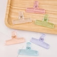 thumbnail image 1 of Sentmoon Clear Clips for Hanging Plastic Clip Transparent Dovetail Clip Data Clip Study Office Supplies Long Tail Clip Small Bills Clip Small Size Transparent Clip Food Clip, 1 of 7