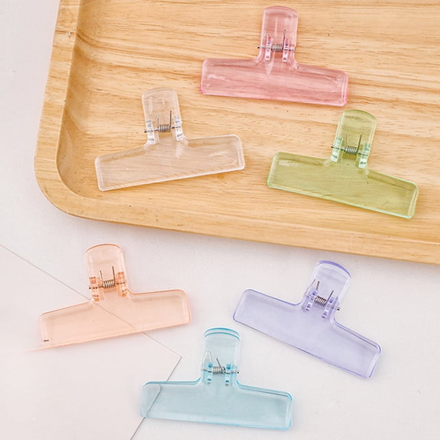 Sentmoon Clear Clips for Hanging Plastic Clip Transparent Dovetail Clip Data Clip Study Office Supplies Long Tail Clip Small Bills Clip Small Size Transparent Clip Food Clip