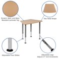 thumbnail image 3 of Flash Furniture Billie Hex Natural Collaborative Student Desk (Adjustable from 22.3"" to 34"") - Home and Classroom, 3 of 5
