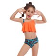 thumbnail image 4 of Faithtur Family Matching Swimwear Mom and Daughter Patchwork Bra Ruffled Tops with Briefs Beachwear, 4 of 7