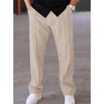 thumbnail image 4 of FOCUSNORM Men's Tapered Joggers Lightweight Drawstring Elastic Waist Solid Color Athletic Workout Pants Trousers, 4 of 9
