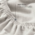 thumbnail image 4 of Bare Home 100% Cotton Flannel Fitted Sheet - Deep Pocket - Full/Double, White, 4 of 5
