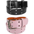 thumbnail image 1 of CTM® Kid's Leather Two Hole Jean Belt (Pack of 2 Colors), 1 of 4