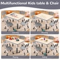 thumbnail image 3 of Kids Table and 4 Chairs Set Height Adjustable Toddler Arts & Crafts Table for Ages 2-10 Easy to Wipe Multi-Activity Kids Table and Chair Set Non-Slip Table Legs for Home, Classroom & Daycare WoodColor, 3 of 9
