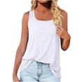 thumbnail image 1 of AherBiu Flowy Tank Tops for Women Loose Fitting Summer Shirts Square Neck Sleeveless Basic Camis Tops, 1 of 7