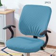 thumbnail image 5 of facefd Lot de 2 Housses de Chaise de Bureau Résistantes à l'Usure Lavables Multicolores Style Simple Décoration Maison Housse de Coussin Dossier Bleu Azur, 5 of 5