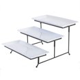 thumbnail image 2 of Gibson Elite Gracious Dining 3-Tier Plates Serving Set W/Metal Stand, White, Stoneware, 2 of 5
