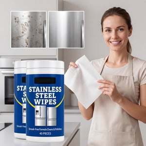 Tyidzon Stainless Steel Cleaning Wipes Streak-Free For Appliances Surfaces Cleans Polishes Fingerprints Grime Grease10ml