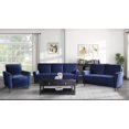 thumbnail image 2 of Topline Home Furnishings Modern Blue Velvet Accent Chair, 2 of 5