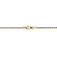 thumbnail image 4 of 14k Yellow Gold 14 Inch 1.3mm Rope Chain Necklace Pendant Charm, 4 of 9