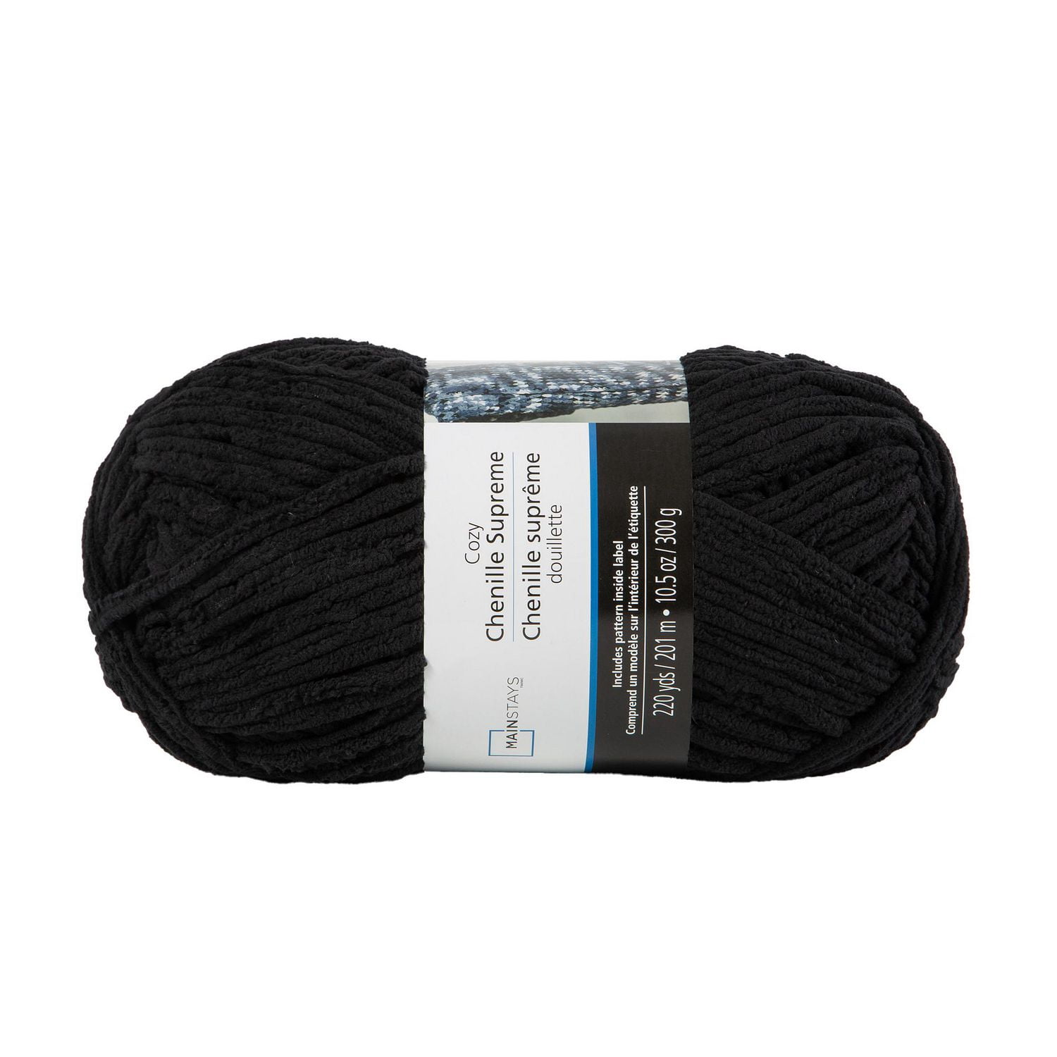 Fil Chenille Noir Confortable de MAINSTAYS