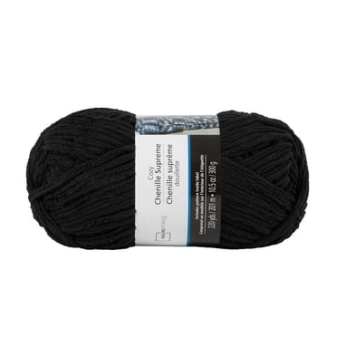 MAINSTAYS Cozy Black Chenille Yarn