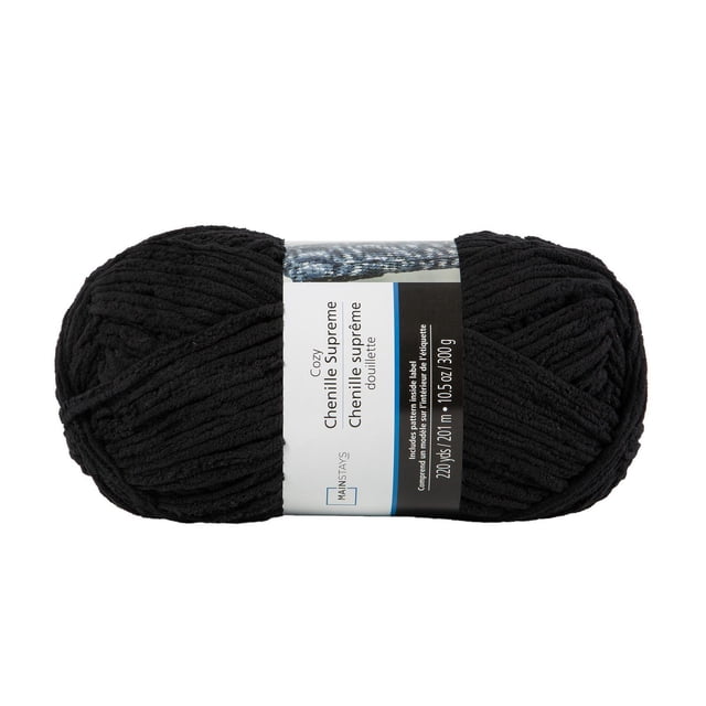 Fil Chenille Noir Confortable de MAINSTAYS