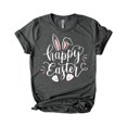 thumbnail image 2 of T-shirts d'Entraînement d'Été Grande Taille pour Femmes Pâques Col Rond Imprimé T-shirt Haut Manches Courtes Décontracté Ample Blouse Col en V T-shirt Femmes en Liquidation, 2 of 3