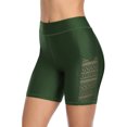 thumbnail image 1 of Womens Swim Shorts Hollow Out Long Swim Shorts High Waisted Swim Capri Pants, 1 of 5