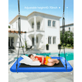 thumbnail image 2 of Hanging Platform: 60" Heavy-Duty Swing Holds 700lbs, All-Weather Rectangular Design for Backyard & Indoors – Adjustable & Family-Friendly-Blue, 2 of 6