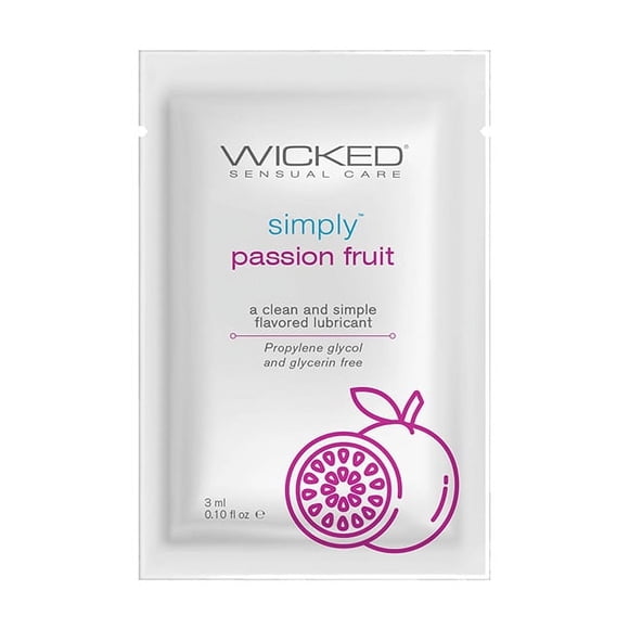 Wicked Sensual Care Simply Lubrifiant à Base d'Eau -.1 Oz Fruit de la Passion