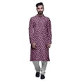 thumbnail image 1 of Atasi Party Wear Kurta Pajama For Men Mandarin Collar Ethnic Printed Kurta Set, 1 of 5