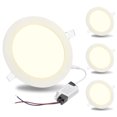 thumbnail image 1 of DELight 4 Pack 5 Inch LED Recessed Light Ultra-thin Ceiling Panel 3000-3500K Warm White Downlight 9W Eqv 75W Brightness ROHS Certified, 1 of 10