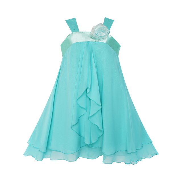 Girls Dress A-line Halter Flower Multi Layer Chiffon 8 Years