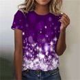 thumbnail image 2 of Dealovy T-Shirts pour Femmes Décontractés à Manches Courtes Tuniques Imprimées Col Ras du Cou Été Amples Confortables Blouses, 2 of 4