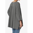 thumbnail image 4 of Tunique Ample à Manches 3/4 en Coton Gaze Froissée pour Femmes Grande Taille, 4 of 7