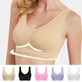 thumbnail image 2 of Cheers Brassiere Solid Color Seamless Women Pure Color All Match Bra for Yoga, 2 of 2
